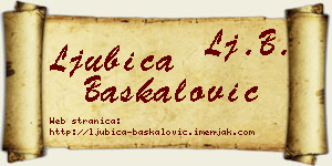 Ljubica Baškalović vizit kartica